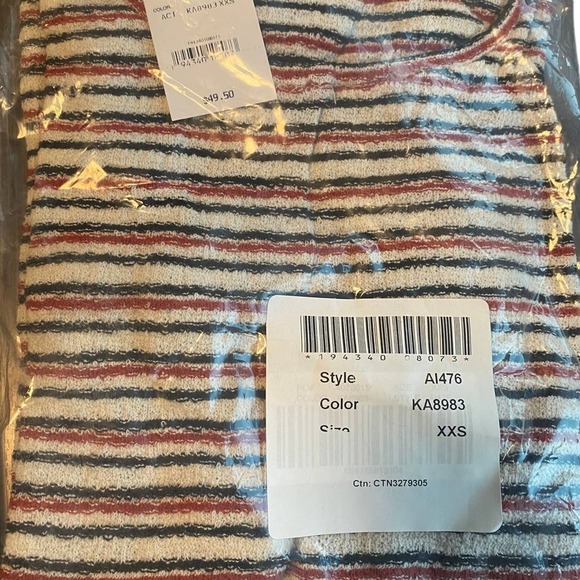 Madewell Acacia Striped Puff-Sleeve Top NWT - Picture 6 of 9